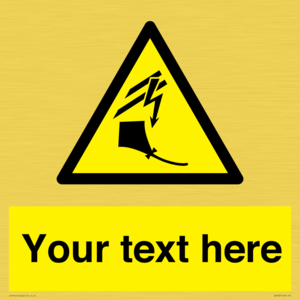 Custom warning kite flying near powerlines